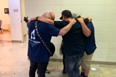 Counter in prayer before taking the stage